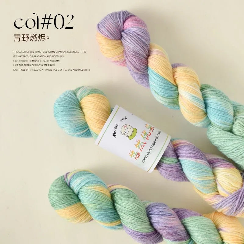 Lana merino teñida a mano