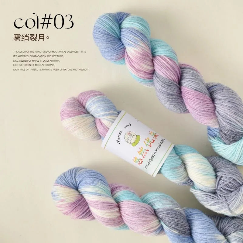 Lana merino teñida a mano